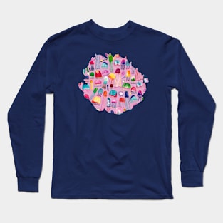 Jellyfishes Pink Long Sleeve T-Shirt